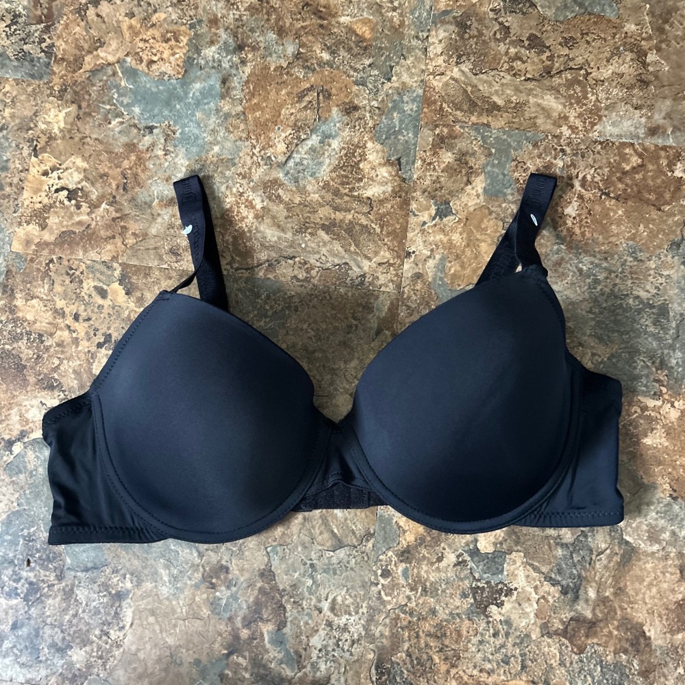Juicy Couture Lined Bra Womens Size 40C Black Underwire Back Closure